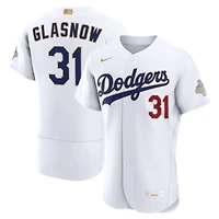 Maillot authentique Nike Tyler Glasnow blanc Los Angeles Dodgers Collection Or 2026 pour homme