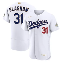 Men's Nike Tyler Glasnow White Los Angeles Dodgers 2026 Gold Collection Authentic Jersey