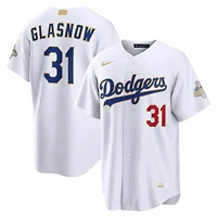 Men's Nike Tyler Glasnow White Los Angeles Dodgers 2026 Gold Collection Stadium Jersey