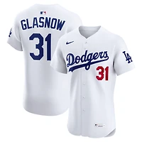 Maillot Nike Tyler Glasnow blanc domicile Elite des Los Angeles Dodgers pour homme