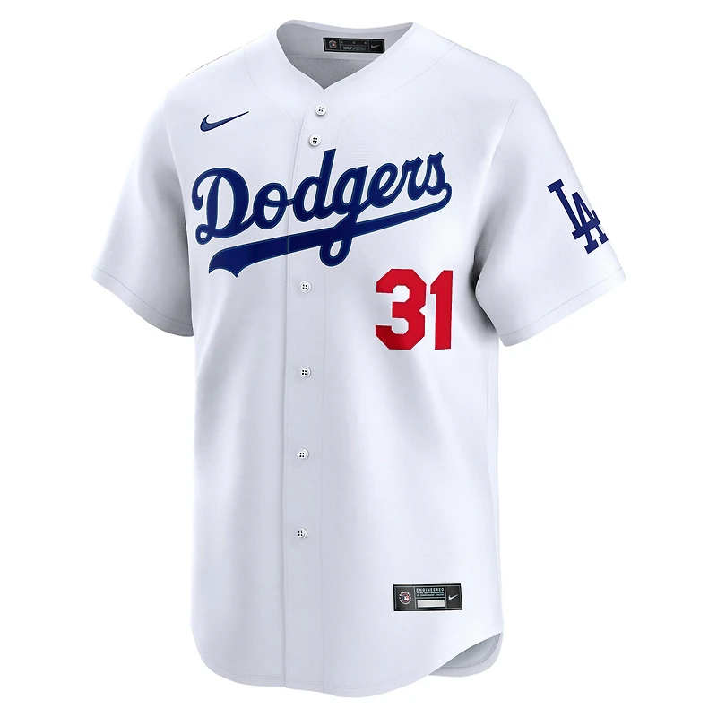 Maillot de joueur Nike Tyler Glasnow blanc Los Angeles Dodgers Home Limited pour homme