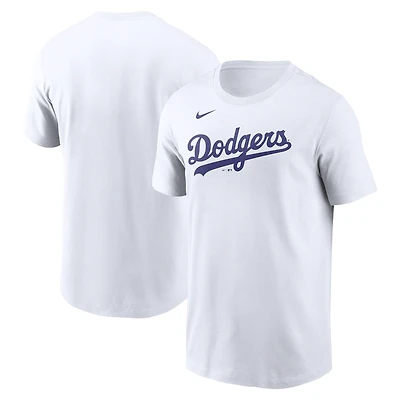 T-shirt Nike blanc Los Angeles Dodgers Fuse Wordmark pour homme