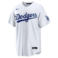 Maillot domicile Nike blanc pour homme des Dodgers de Los Angeles