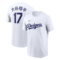 Men's Nike White Los Angeles Dodgers Kanji Fuse Name & Number T-Shirt