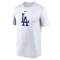 T-shirt Nike blanc pour homme Los Angeles Dodgers Legend Fuse Dri-FIT avec grand logo