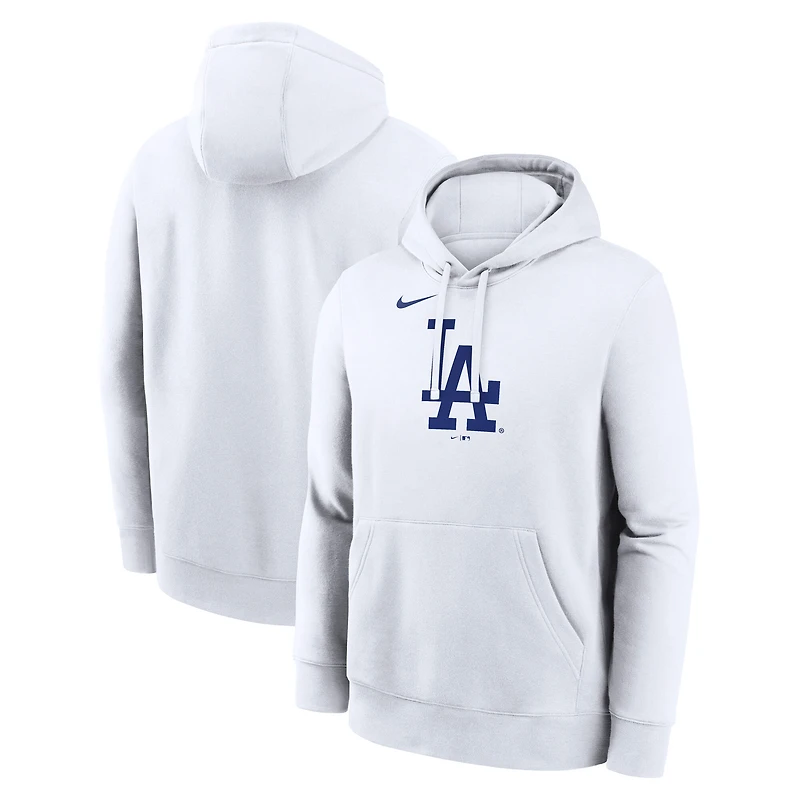Men's Nike White Los Angeles Dodgers Logo Club Hoodie