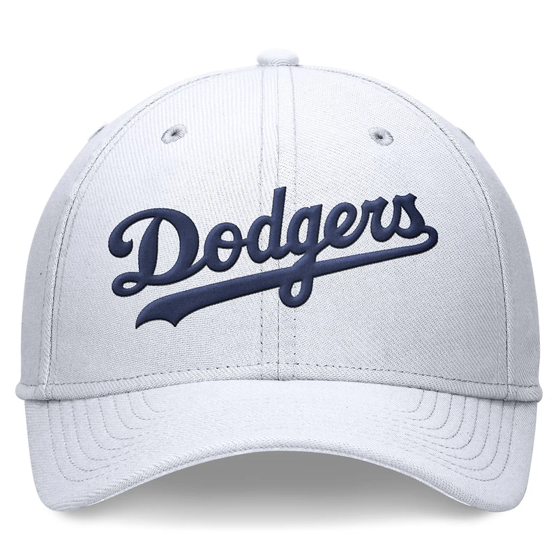 Casquette Nike Performance Flex blanche des Los Angeles Dodgers pour homme
