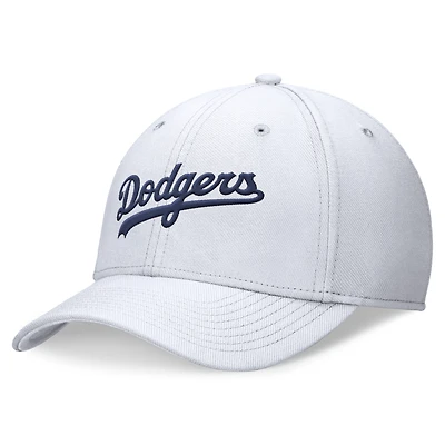 Casquette Nike Performance Flex blanche des Los Angeles Dodgers pour homme