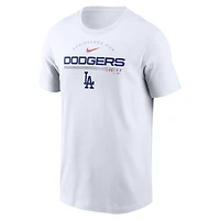 T-shirt blanc Nike Los Angeles Dodgers Team Engineered Performance pour homme