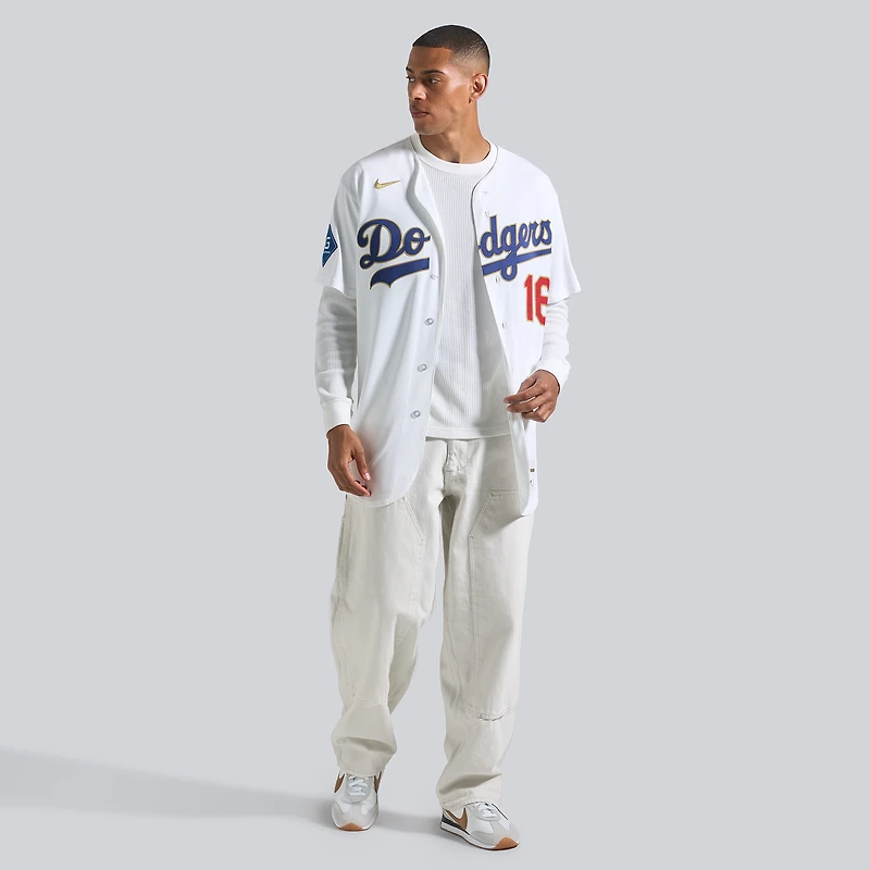 Men's Nike Will Smith White Los Angeles Dodgers 2026 Gold Collection Authentic Jersey