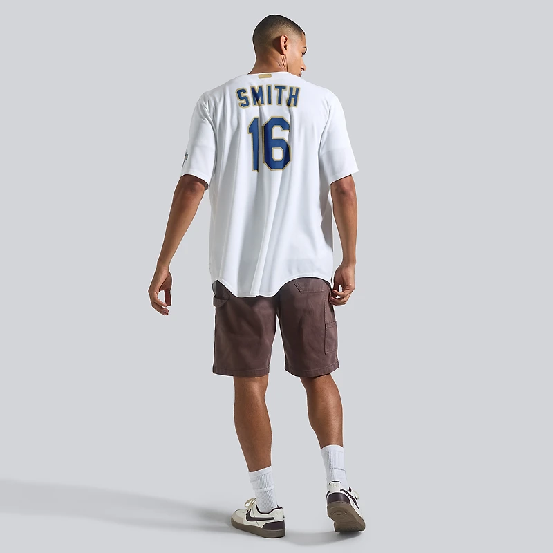 Men's Nike Will Smith White Los Angeles Dodgers 2026 Gold Collection Stadium Jersey