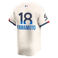 Men's Nike Yoshinobu Yamamoto Cream Los Angeles Dodgers 2024 City Connect Limited Player Jersey