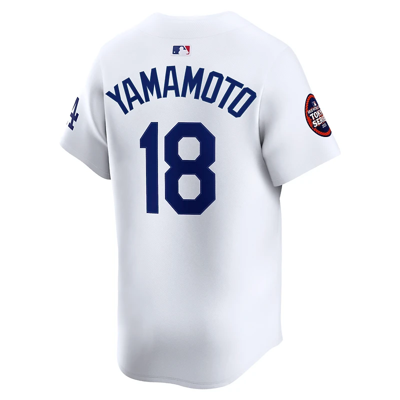Men's  Nike Yoshinobu Yamamoto White Los Angeles Dodgers 2025 MLB World Tour: Tokyo Series Home Limited Player Jersey