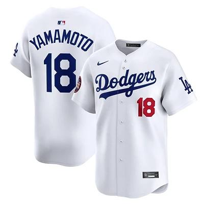 Men's  Nike Yoshinobu Yamamoto White Los Angeles Dodgers 2025 MLB World Tour: Tokyo Series Home Limited Player Jersey