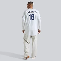 Men's Nike Yoshinobu Yamamoto White Los Angeles Dodgers 2026 Gold Collection Authentic Jersey