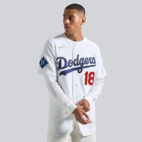 Men's Nike Yoshinobu Yamamoto White Los Angeles Dodgers 2026 Gold Collection Authentic Jersey
