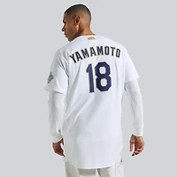 Men's Nike Yoshinobu Yamamoto White Los Angeles Dodgers 2026 Gold Collection Authentic Jersey