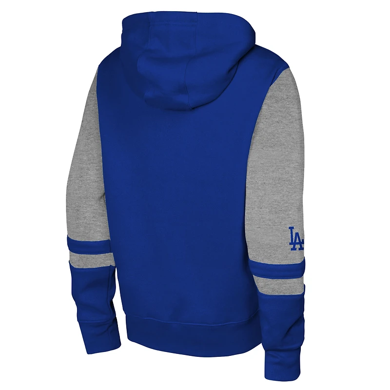 Men's Outerstuff Royal Los Angeles Dodgers Stadium Colorblock Full-Zip Hoodie