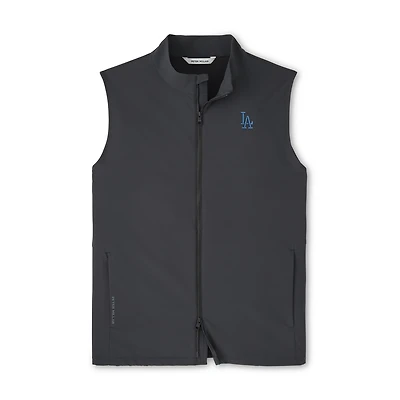 Men's Peter Millar Black Los Angeles Dodgers Dunes Full-Zip Vest