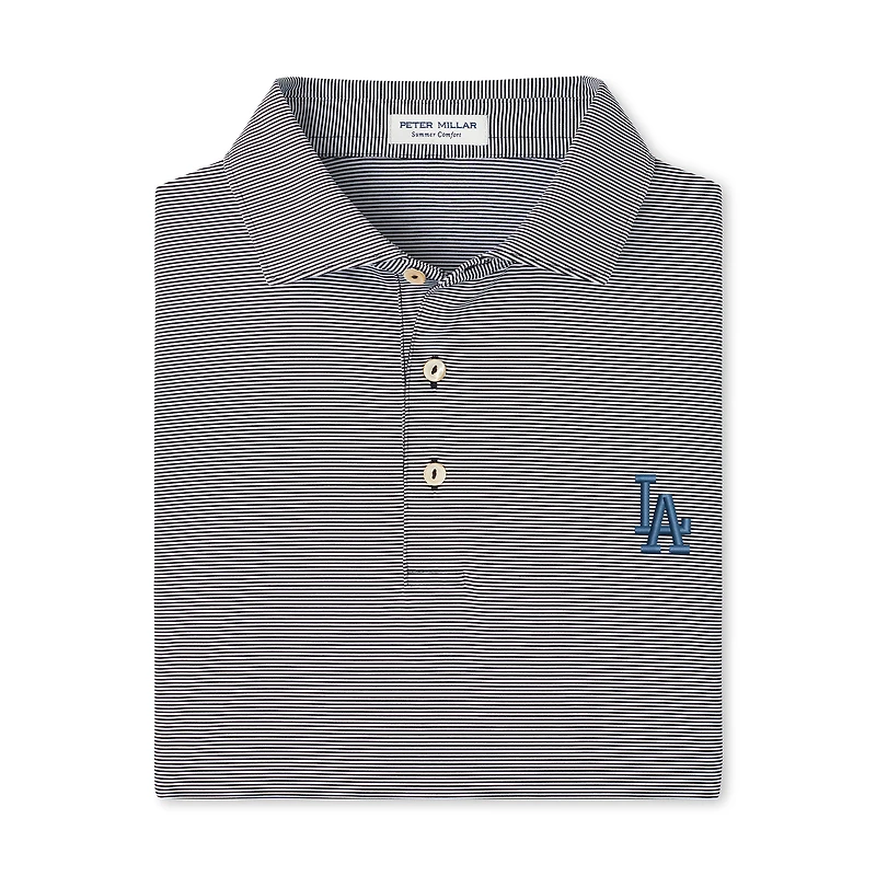 Men's Peter Millar Royal Los Angeles Dodgers Jubilee Stripe Polo