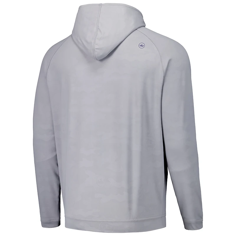 Sweat à capuche gris Peter Millar pour hommes des Dodgers de Los Angeles Pine Logo Camo Performance Raglan