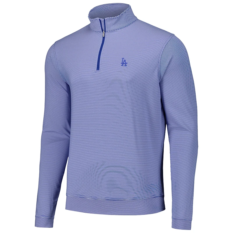 V110136 Dodgrs BLEU3/BLANC PERTH SUGAR STRIPE PERFORMANCE QUART ZIP JACMENQZP ME0CEK40E-LAD #6