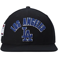 Casquette snapback avec logo Stacked Los Angeles Dodgers Pro Standard noir pour homme