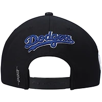 Men's Pro Standard Black Los Angeles Dodgers Stacked Logo Snapback Hat