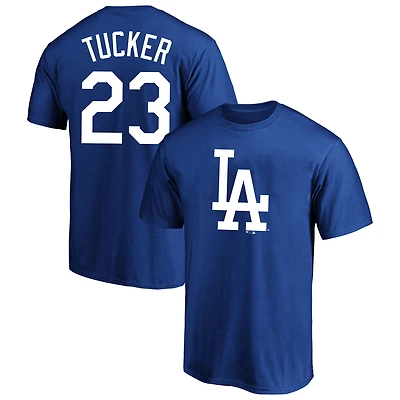 T-shirt homme Kyle Tucker Royal Los Angeles Dodgers, nom et numéro du joueur grandes tailles