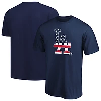 T-shirt américain bleu marine pour homme, coupe grande et taille, Los Angeles Dodgers