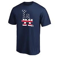 T-shirt américain bleu marine pour homme, coupe grande et taille, Los Angeles Dodgers