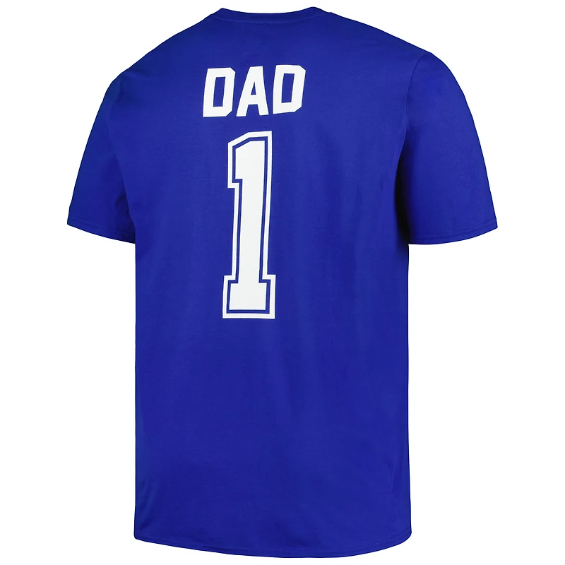 Men's Profile Royal Los Angeles Dodgers Big & Tall #1 Dad T-Shirt
