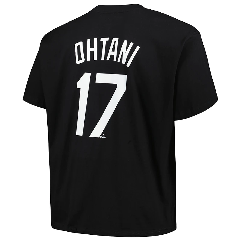 Profil pour homme Shohei Ohtani Royal Los Angeles Dodgers Big & Tall Nom et numéro T-shirt
