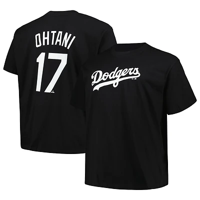 Profil pour homme Shohei Ohtani Royal Los Angeles Dodgers Big & Tall Nom et numéro T-shirt