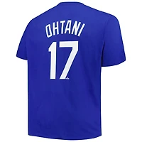 T-shirt pour homme avec nom et numéro Big & Tall des Dodgers de Los Angeles Shohei Ohtani Royal