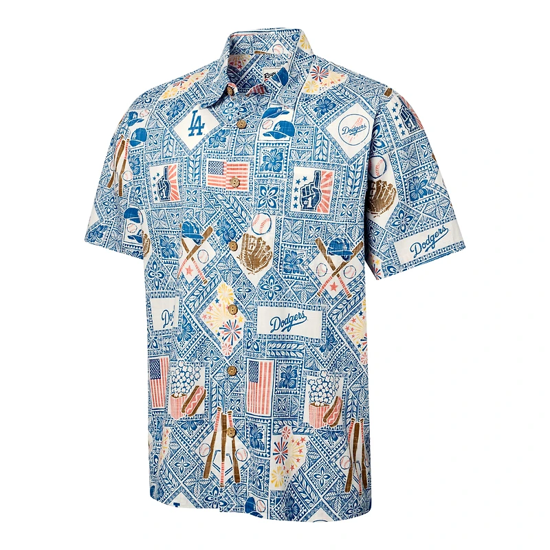 Chemise boutonnée Reyn Spooner bleue Los Angeles Dodgers Americana pour homme