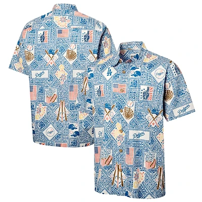 Men's Reyn Spooner Blue Los Angeles Dodgers Americana Button-Up Shirt