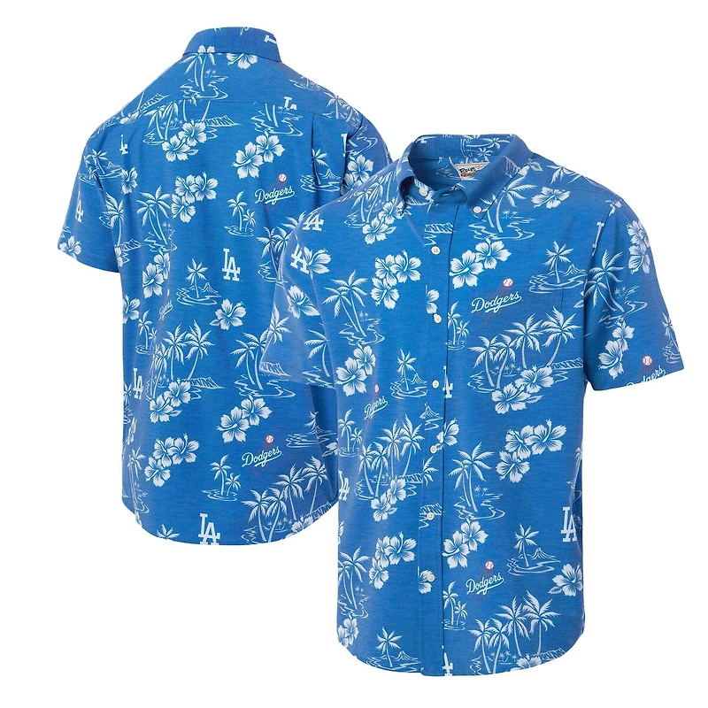 Men's Reyn Spooner Royal Los Angeles Dodgers Big & Tall Kekai Performance Tri-Blend Button-Down Shirt