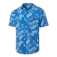 Chemise à boutons Reyn Spooner Royal Los Angeles Dodgers pour hommes, grandes tailles Kekai Performance Tri-Blend