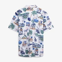 Men's Reyn Spooner White Los Angeles Dodgers Big & Tall Scenic Performance Tri-Blend Aloha Button-Down Shirt