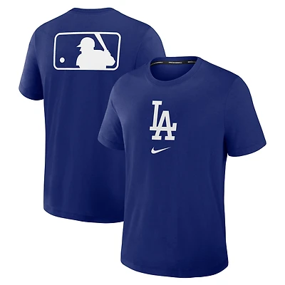 T-shirt Tri-Blend Authentic Collection pour homme Royal Los Angeles Dodgers Early Work Performance