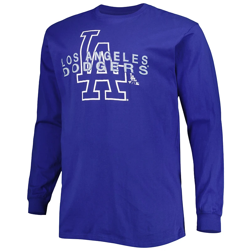 Men's Royal Los Angeles Dodgers Big & Tall Long Sleeve T-Shirt