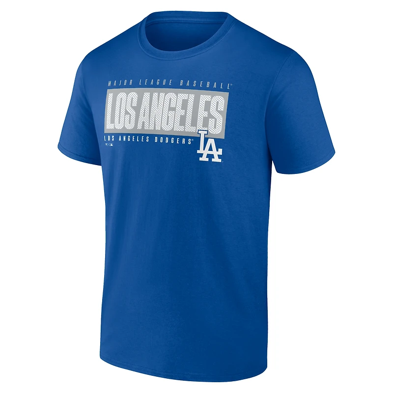 Men's Royal Los Angeles Dodgers Blocked Out T-Shirt