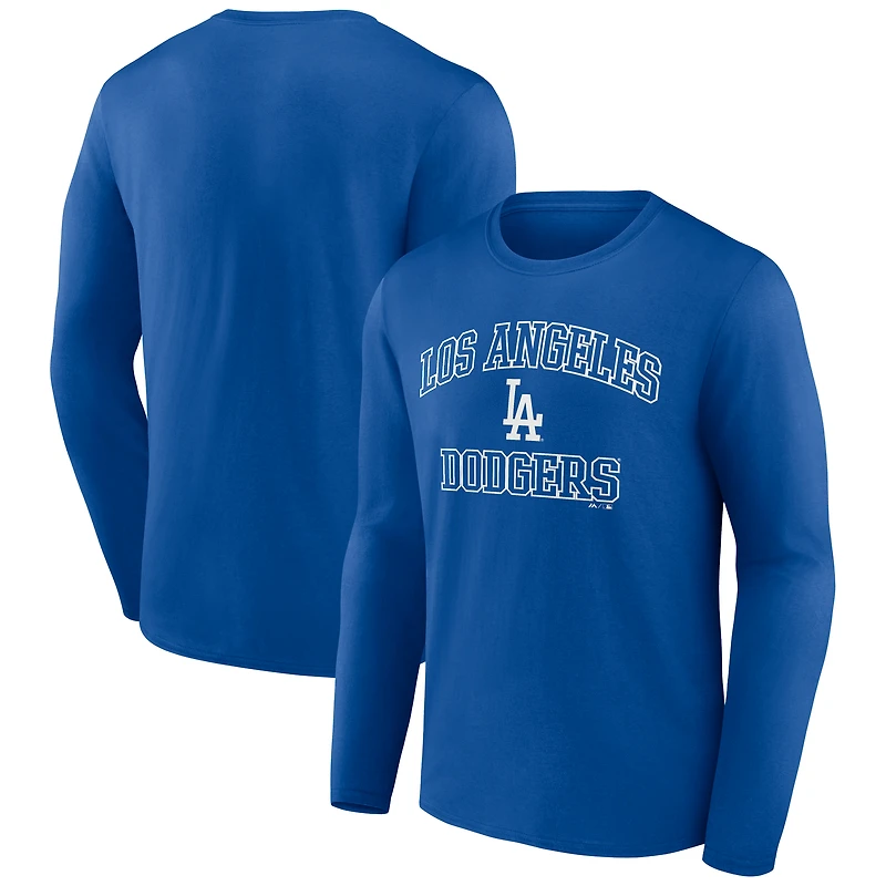 Men's  Royal Los Angeles Dodgers Heart & Soul Long Sleeve T-Shirt