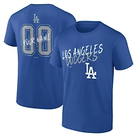 T-shirt personnalisé pour homme Royal Los Angeles Dodgers Hustle avec nom et numéro