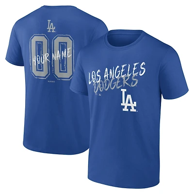 Men's Royal Los Angeles Dodgers  Hustle Personalized Name & Number T-Shirt