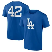 Men's Royal Los Angeles Dodgers Jackie Robinson Day Name & Number T-Shirt