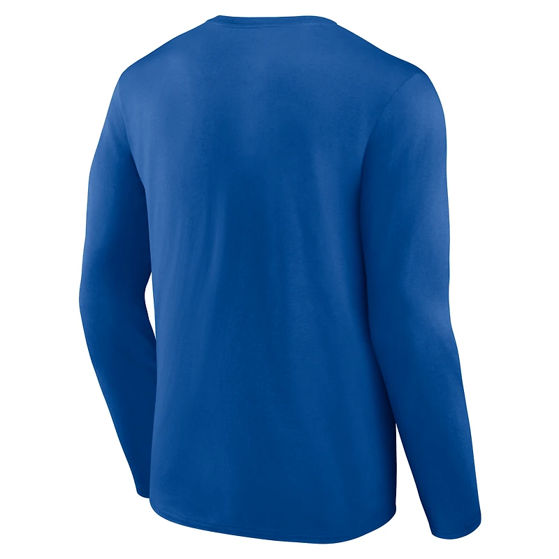 Men's  Royal Los Angeles Dodgers Official Wordmark Long Sleeve T-Shirt