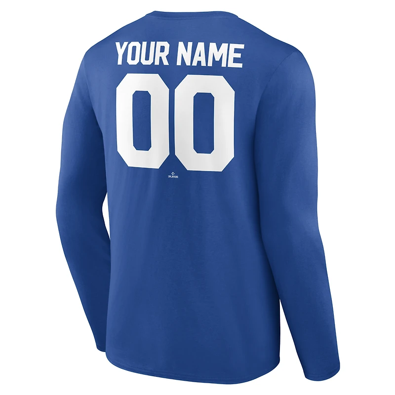 T-shirt à manches longues personnalisé Royal Los Angeles Dodgers Winning Streak pour homme