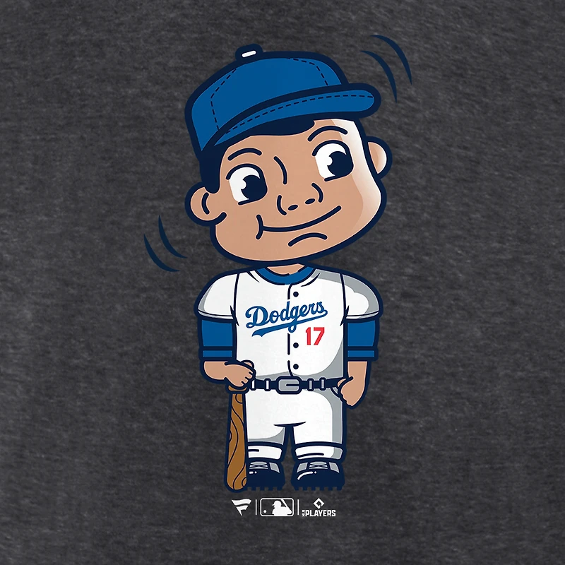 Men's Shohei Ohtani Charcoal Los Angeles Dodgers 17 Bobblehead T-Shirt